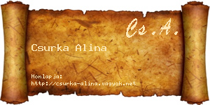 Csurka Alina névjegykártya